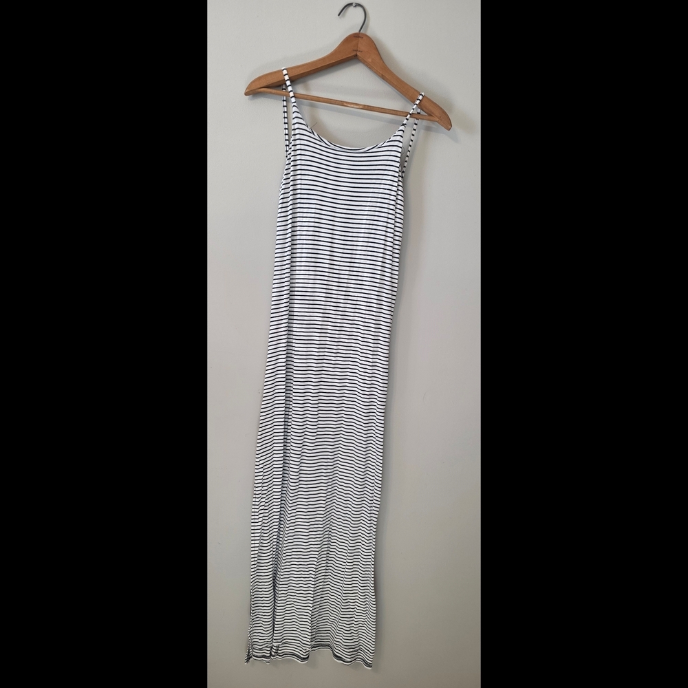Striped Black and White Maxi Dress